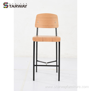 High Quality Modern plywood steel barstool bar chair